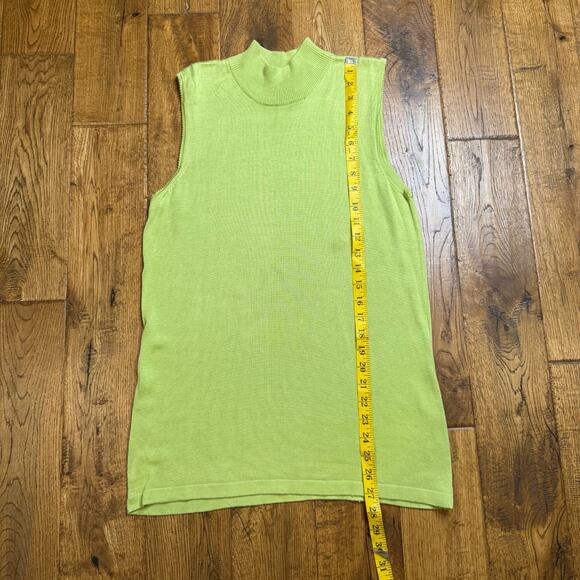VTG 80s Womens Blazer Lime Green Silk Linen Blend Sz 16 and Mock Tank Set Sz L - Picture 6 of 11